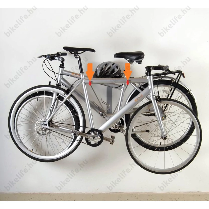 Ridepositive fali kerékpártartó 2 kerékpárhoz lehajtható tömör szivacsburkolattal