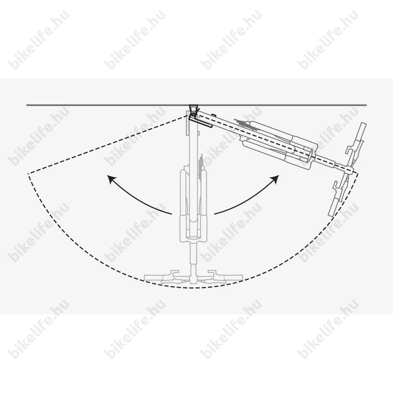 Kerékpártartó fali Topeak Swing-Up EX, 1db kerékpár biztonságos tárolásához, jobbra/balra fordítható