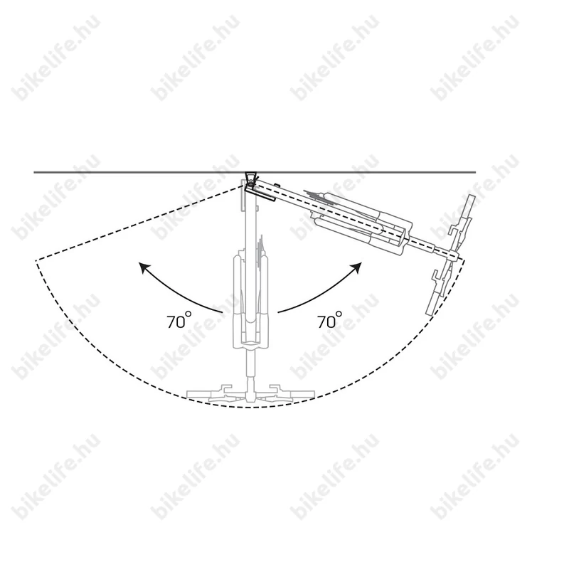 KERÉKPÁRTARTÓ FALI TOPEAK SWING-UP 1 KERÉKPÁRHOZ FORDÍTHATÓ