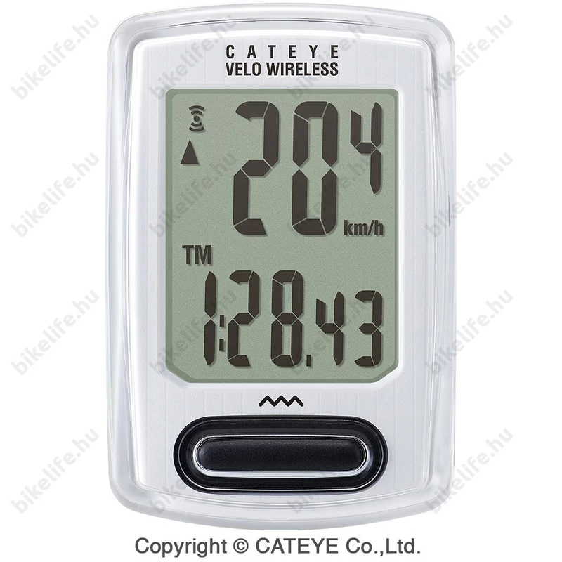 Kilométeróra Cateye Velo Wireless CCVT230W 8 funkciós, vezeték nélküli, fehér