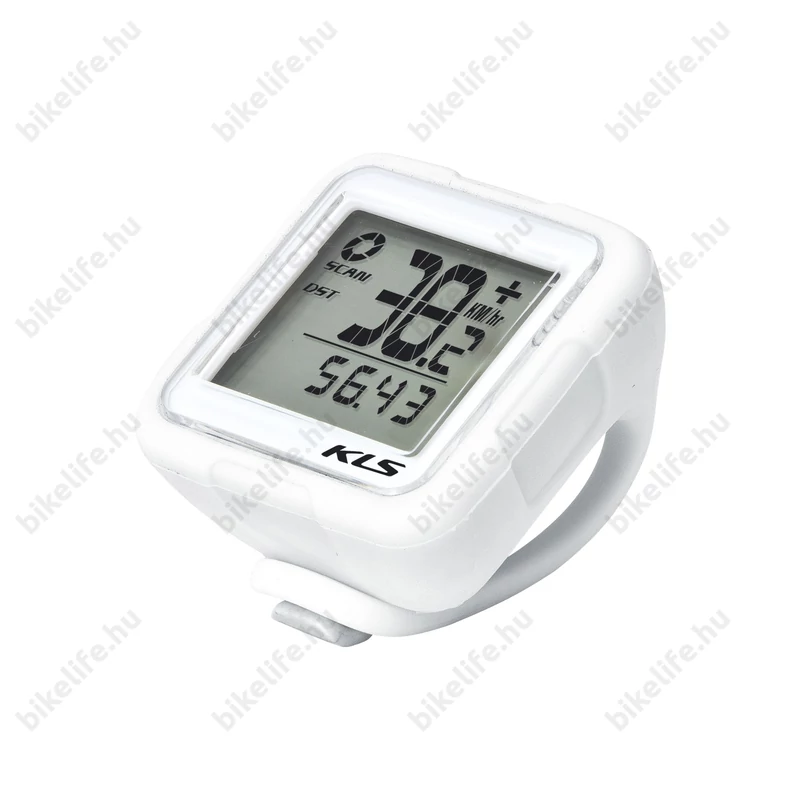 Kellys KLS Reflex vezeték nélkül kerékpár kilométeróra szilikon pánttal, 14 funkciós, White