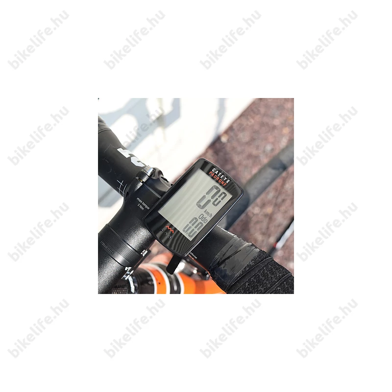 Cateye Padrone kilométeróra CCPA100W, nagy kijelzővel,vezeték nélküli, fekete