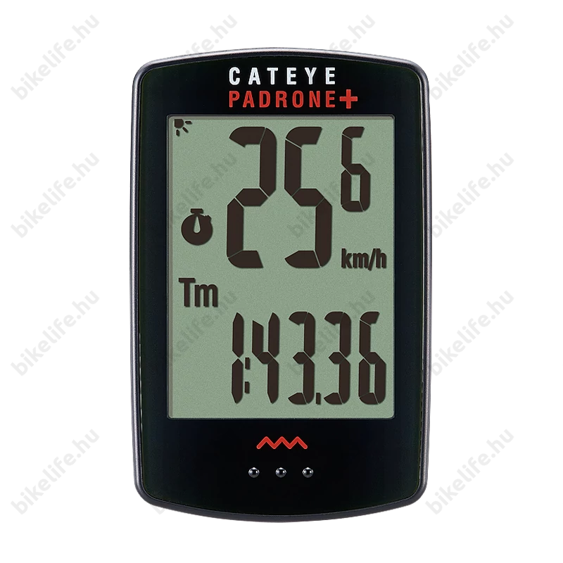 Cateye Padrone+ kilométeróra CCPA110W, nagy kijelzővel, vezeték nélküli, háttérvilágítással