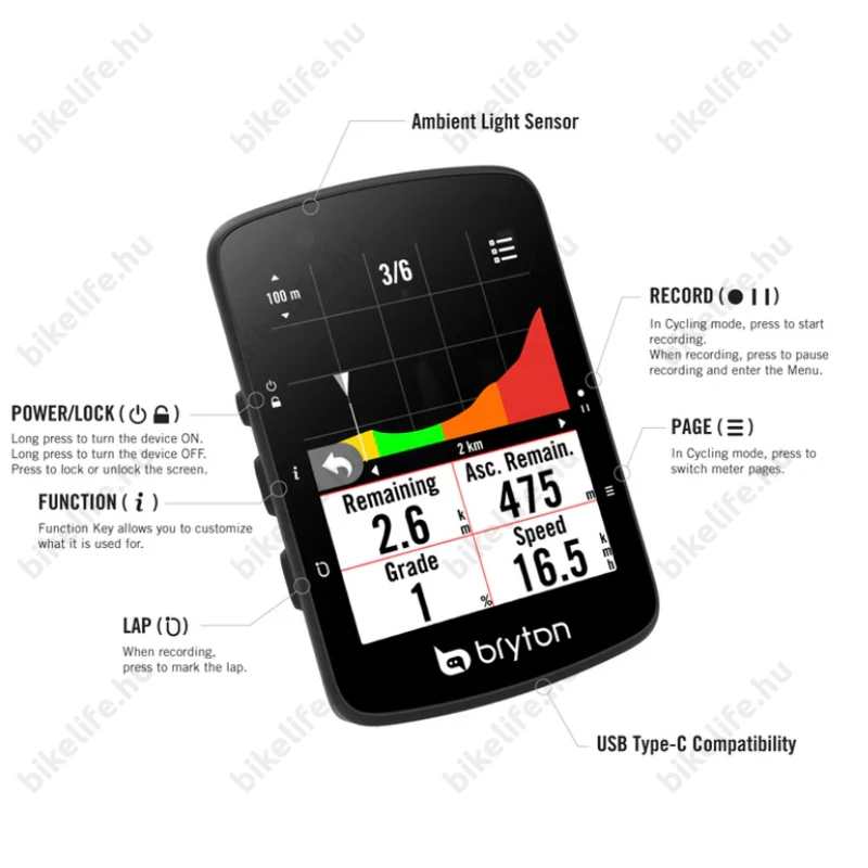 Bryton Rider 650E GPS kilométeróra 2,8