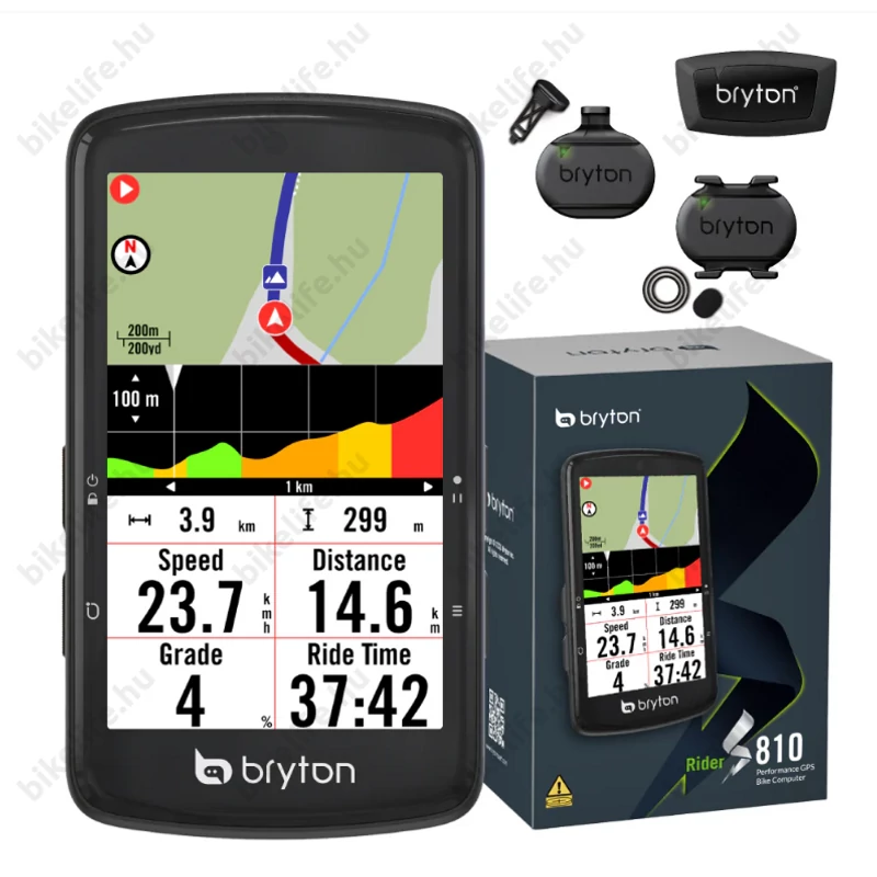 Bryton Rider S810T GPS kilométeróra szett HRM+CAD+SPD 3,5