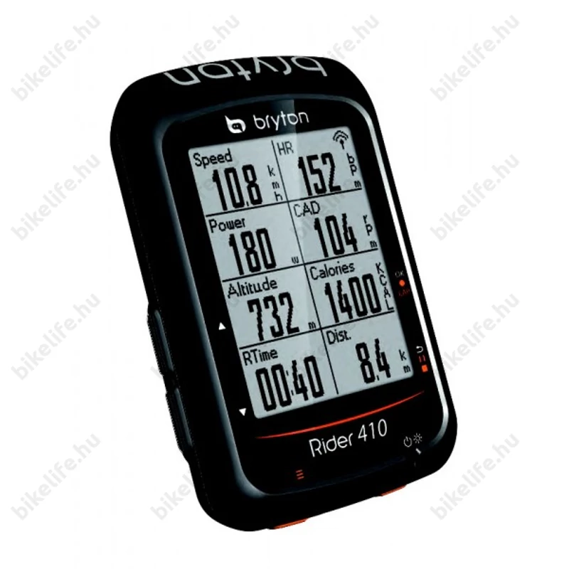 Bryton Rider 410E GPS kilométeróra, 78+ funkciós, fekete