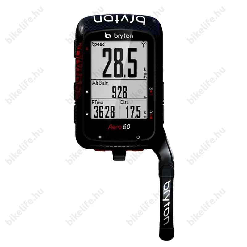 Bryton Aero 60E GPS kilométeróra, 78+ funkciós, fekete
