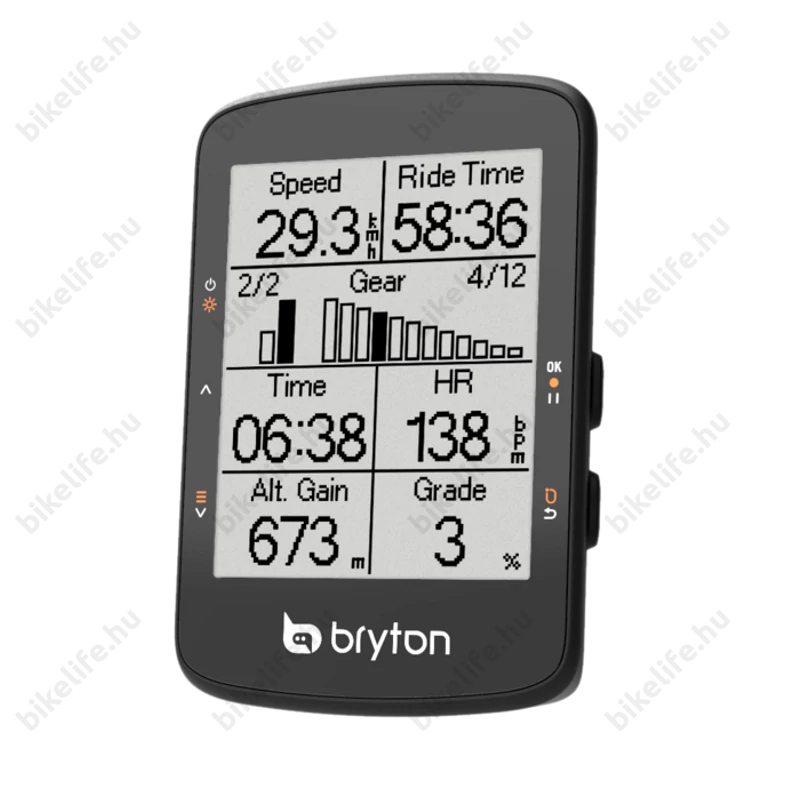 Bryton Rider 460D GPS computer sebesség, pulzus és pedálcsapás érzékelőkkel