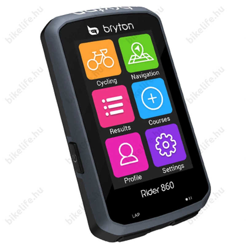 Bryton Rider 860E GPS kilométeróra, 90+ funkciós, fekete
