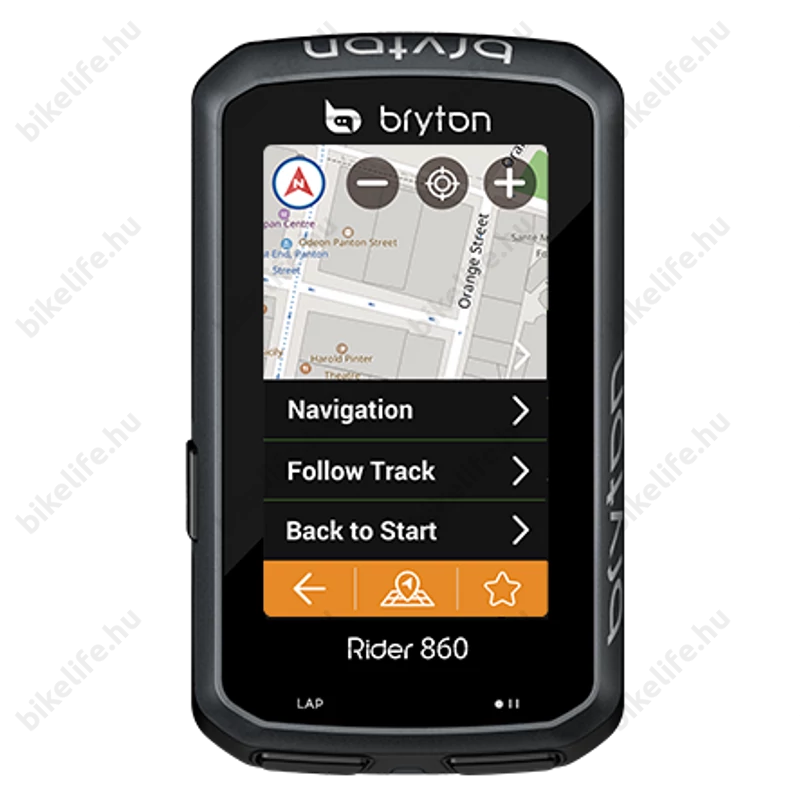 Bryton Rider 860E GPS kilométeróra, 90+ funkciós, fekete