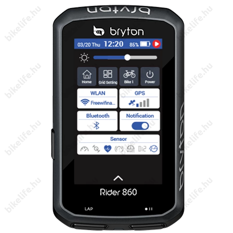 Bryton Rider 860E GPS kilométeróra, 90+ funkciós, fekete