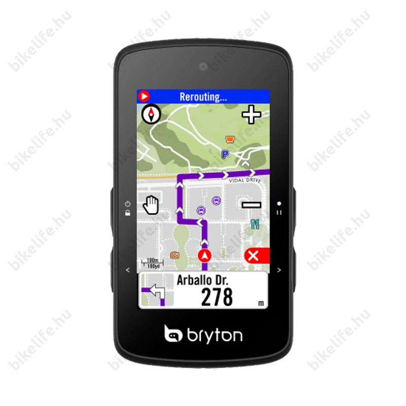 Bryton Rider 750 SE GPS kilométeróra, 90+ funkciós, színes érintő kijelző, hangvezérelt nav, HRM, CAD, SPEED
