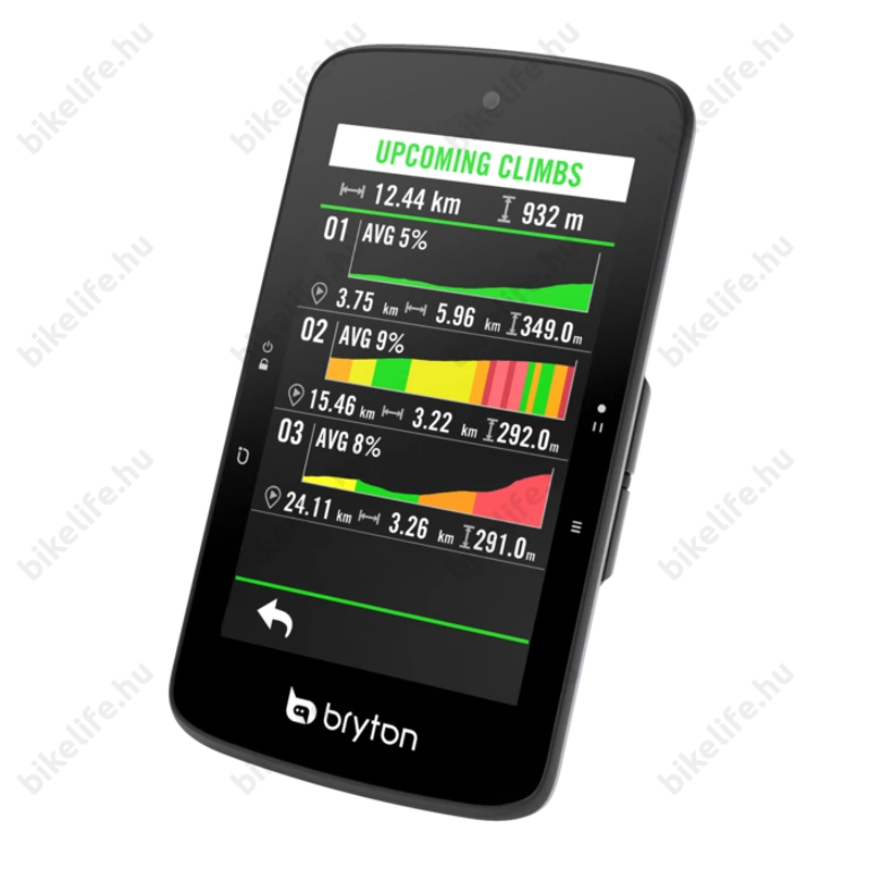Bryton Rider S800 T GPS kilométeróra, 90+ funkciós, HR, SPEED, CAD, szenzorral