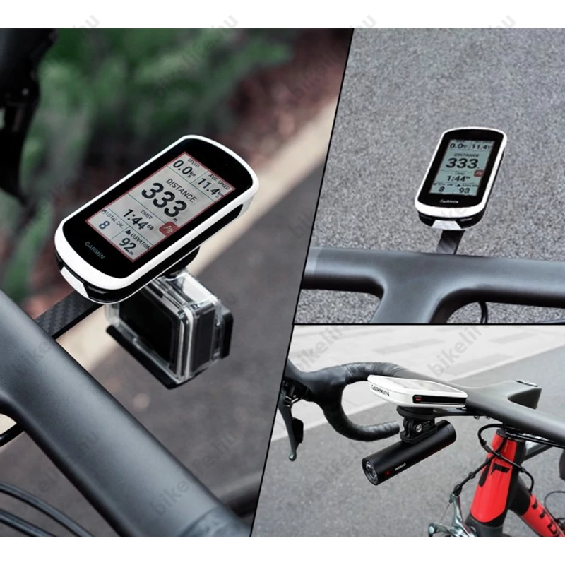 Ravemen AOM03 óra és lámpa tartó konzol Garmin/Bryton órákhoz és GoPro kamerához, aero kormányhoz csavarral rögzíthető, karbon