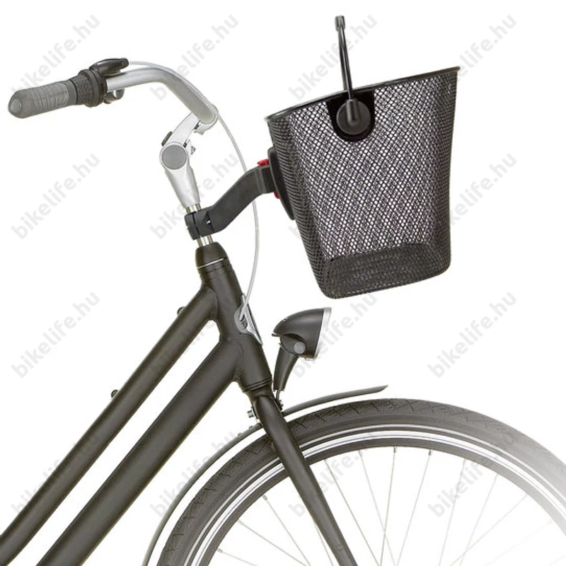 Klickfix Unilux első kosár levehető fekete fém 18 liter