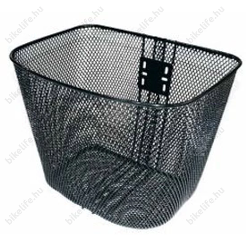 Első kosár, fém, sűrűszövésű, nagyméretű, fekete, nem merevített