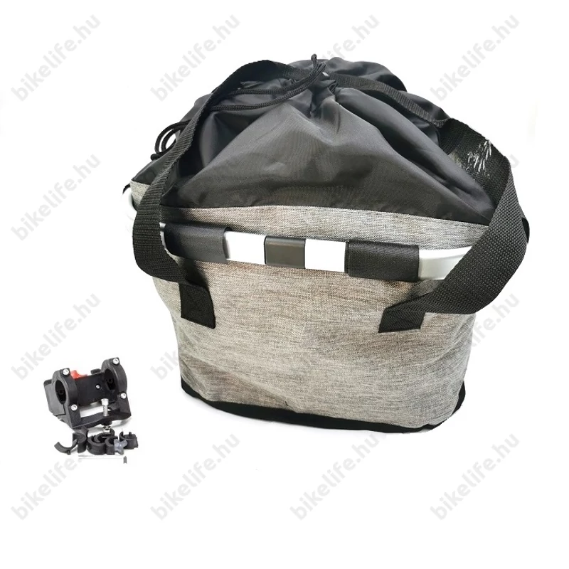 Fashion első kosár női alukeretes gyorsrögzítős 5kg-ig terhelhető szürke