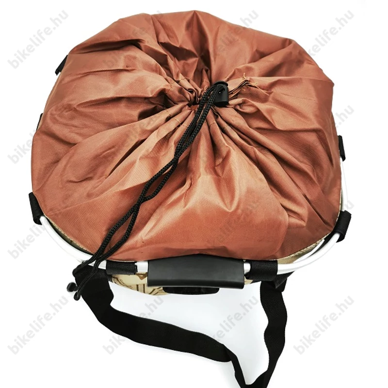 Fashion első kosár női alukeretes gyorsrögzítős 5kg-ig terhelhető krém Barcelona felirattal