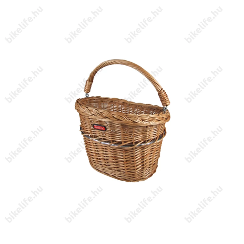 KlickFix Mini első kosár fából, fonott, 7kg-ig terhelhető, tartó nélkül