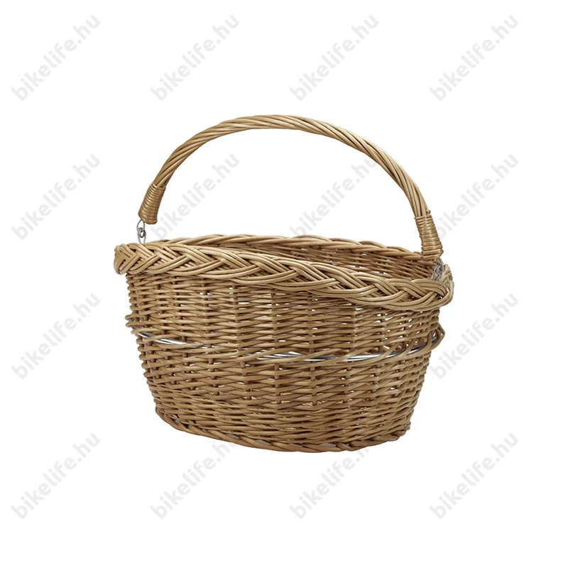 KlickFix Willow első kosár fából, fonott, 7kg-ig terhelhető, tartó nélkül