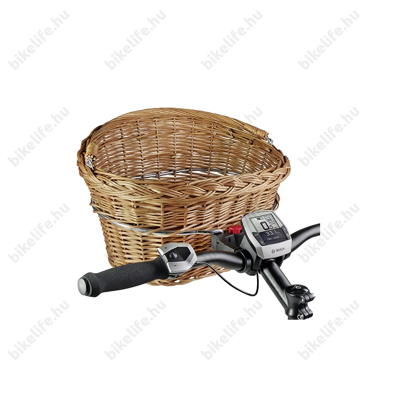 KlickFix Willow első kosár fából, fonott, 7kg-ig terhelhető, tartó nélkül