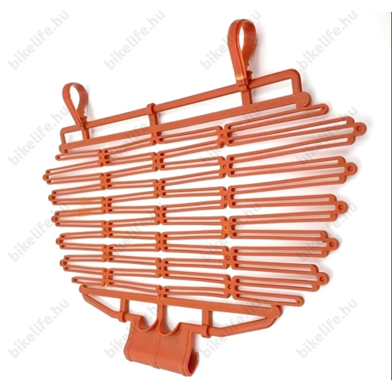 Kosár előre sűrűszövésű műanyag fix barna fedeles