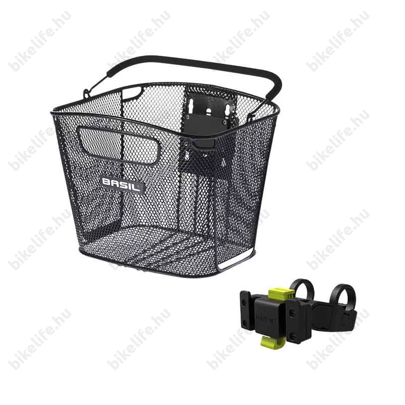 Basil Bold KF első kosár acél, sűrűszövésű, KlickFix kompatibilis, kormány adapterrel