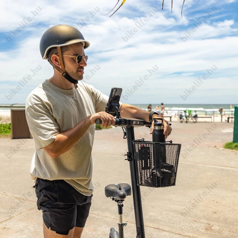Ridepositive e-roller kosár sűrűszövésű acél hálóból györsrögzítős adapterrel