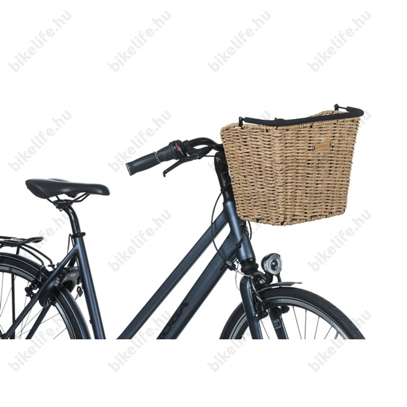 Basil Bremen Rattan Look KF első kosár acél, sűrűszövésű, KlickFix kompatibilis, adapter nélkül