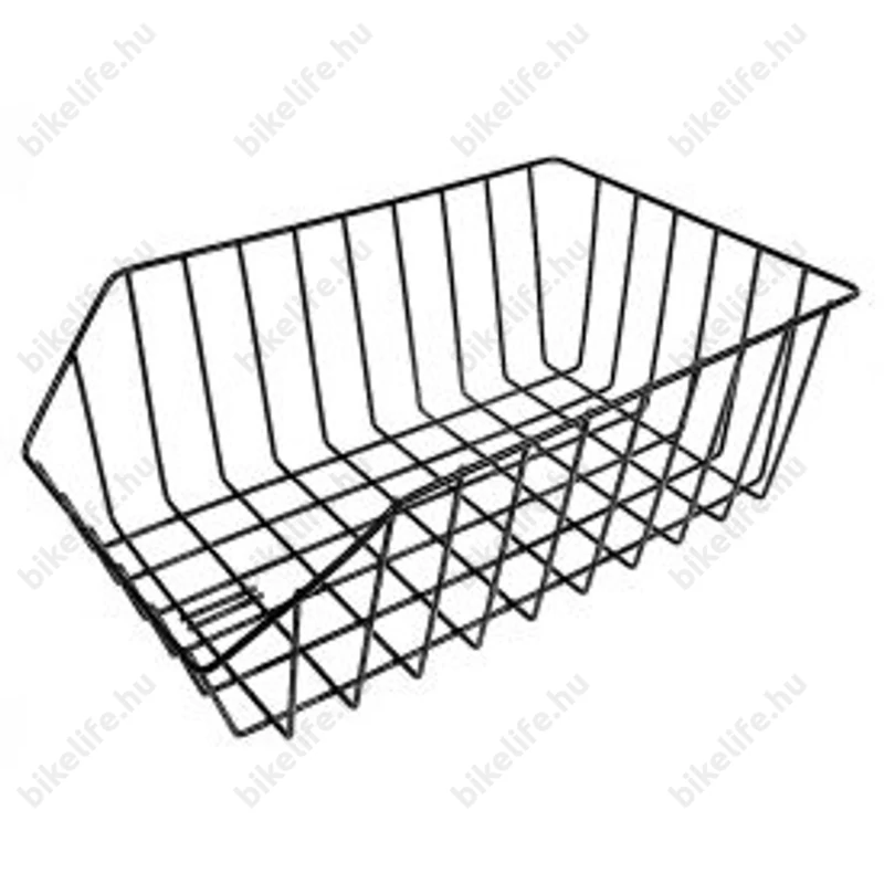 Kerékpáros hátsó kosár ritka-rácsos fekete