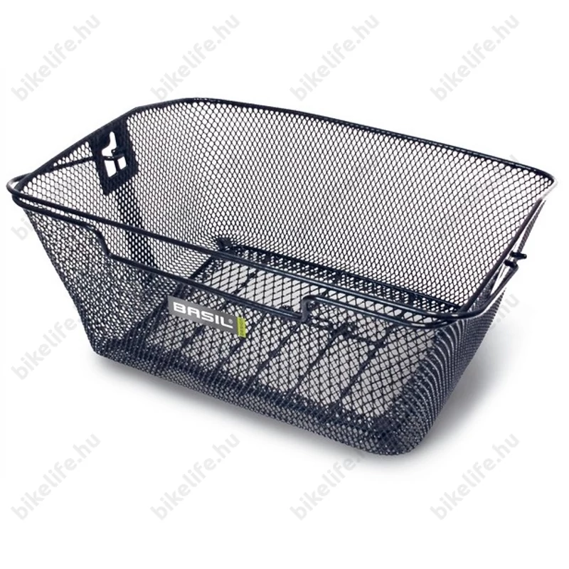Basil Capri hátsó kosár sűrűszövésű fekete 40x30x18cm