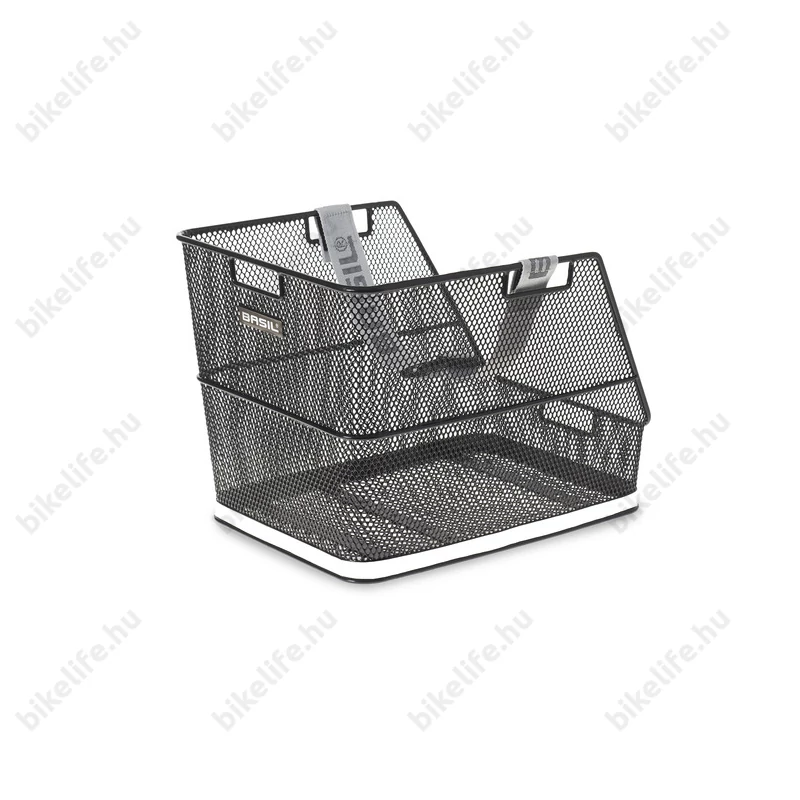 Basil Classic hátsó kosár sűrűszövésű prémium fekete