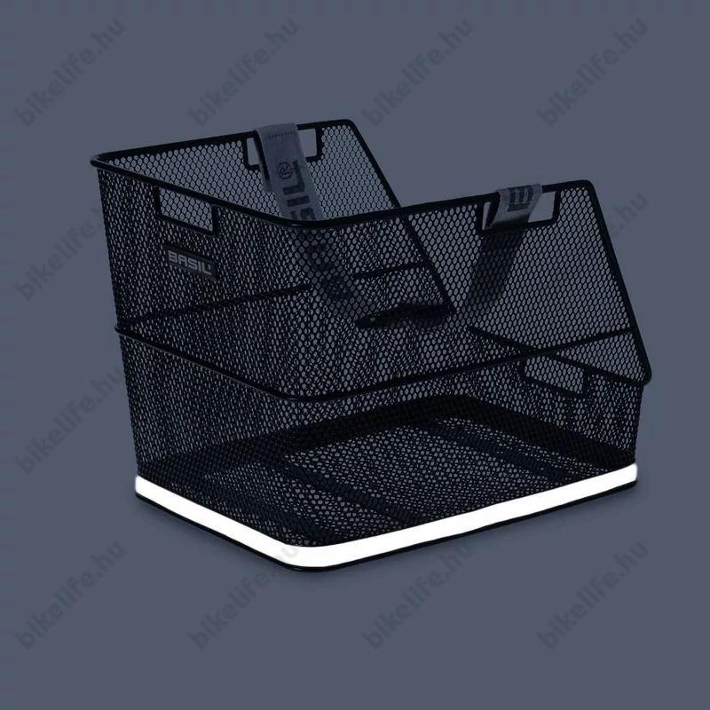 Basil Classic hátsó kosár sűrűszövésű prémium fekete