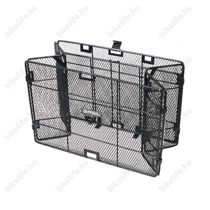 Basil Catania hátsó kosár összehajtható fekete 33x23x20cm
