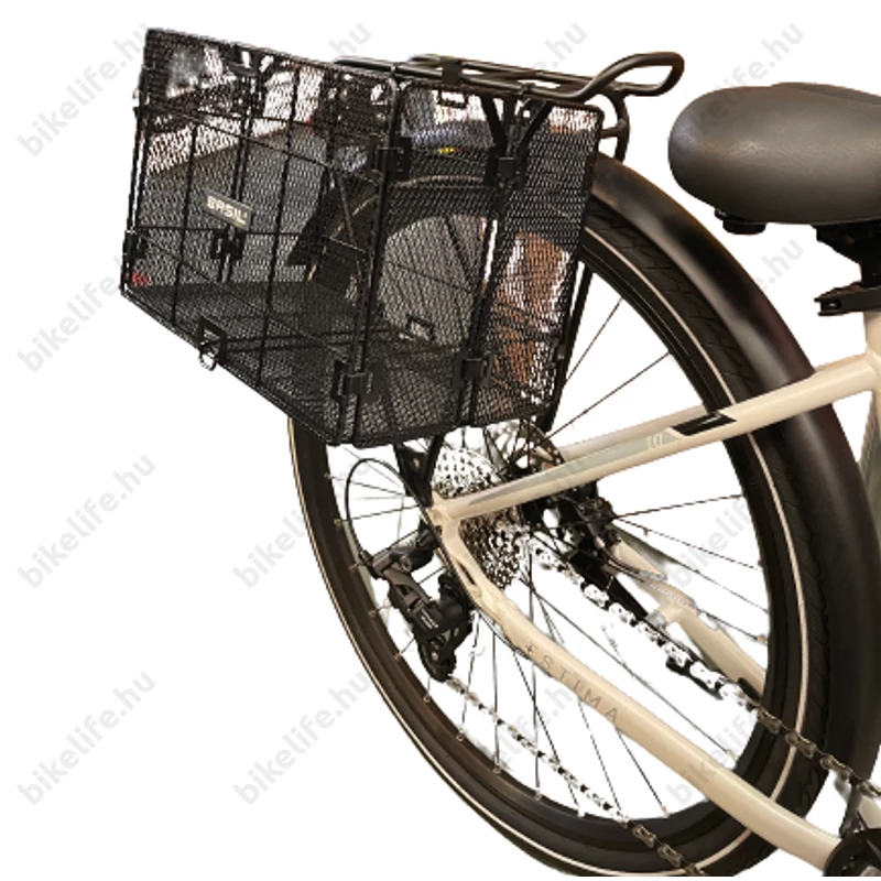 Basil Catania hátsó kosár összehajtható fekete 33x23x20cm
