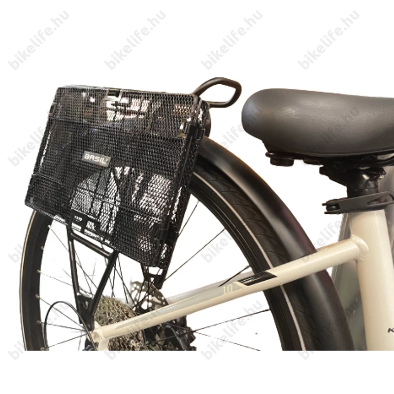 Basil Catania hátsó kosár összehajtható fekete 33x23x20cm