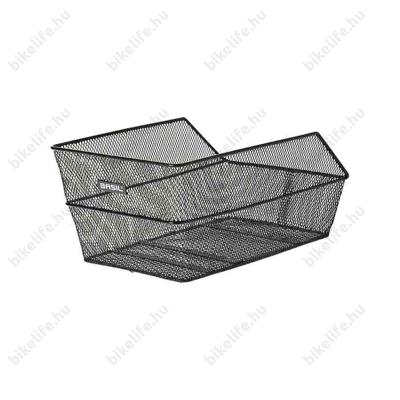Basil Cento hátsó kosár fém, sűrűszövésű, fix rögzítés, fekete