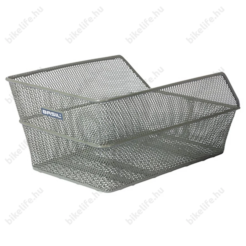 Basil Cento hátsó kosár fém, sűrűszövésű, fix rögzítés, oliva zöld