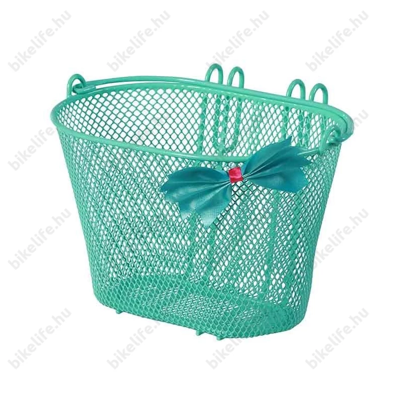 Basil Bow-Tie gyermek kosár fém akasztós sűrűszövésű menta zöld