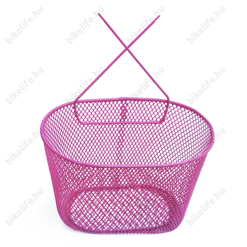 Kosár gyermek fém akasztós sűrűszövésű rózsaszín