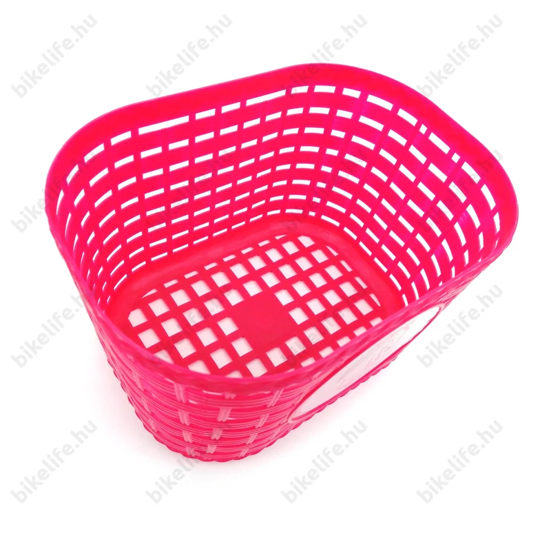 Gyerek kosár lovas mintával, műanyag, rácsos, pink