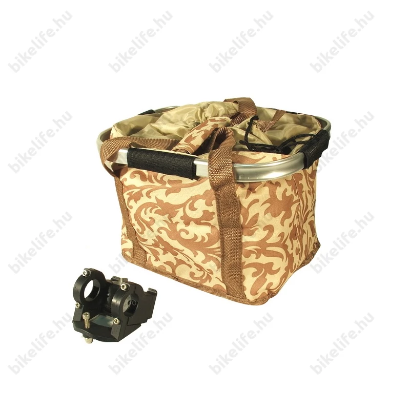 Fashion első kosár női alukeretes gyorsrögzítős 5kg-ig terhelhető világosbarna