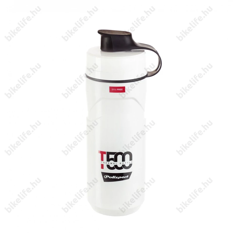 Polisport T500 thermo kulacs, fehér színű, kivehető betéttel, 500 / 650ml