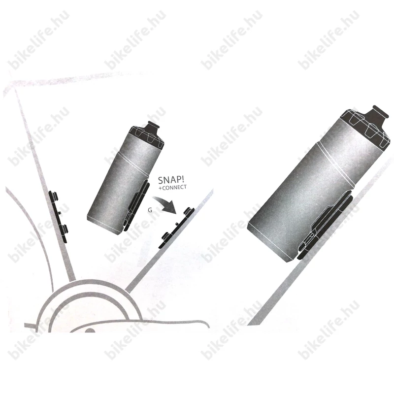 KTM Fidlock Kulacs+tartó extra erős mágneses rögzítéssel automata szeleppel 600ml szürke