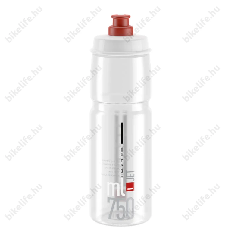 Elite Jet Clear átlátszó biológiailag lebomló kerékpáros sport kulacs 750ml