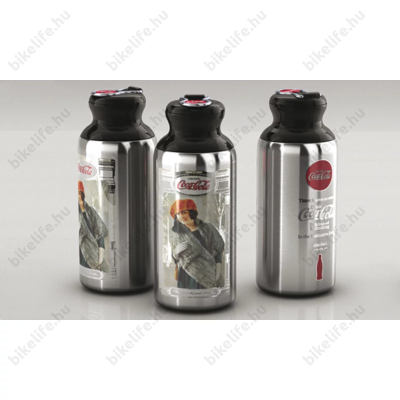 Elite Borraccia Storice Coca-Cola alu kulacs thermo 3 órás, ezüst 500ml, átm:85mm (extra méret)