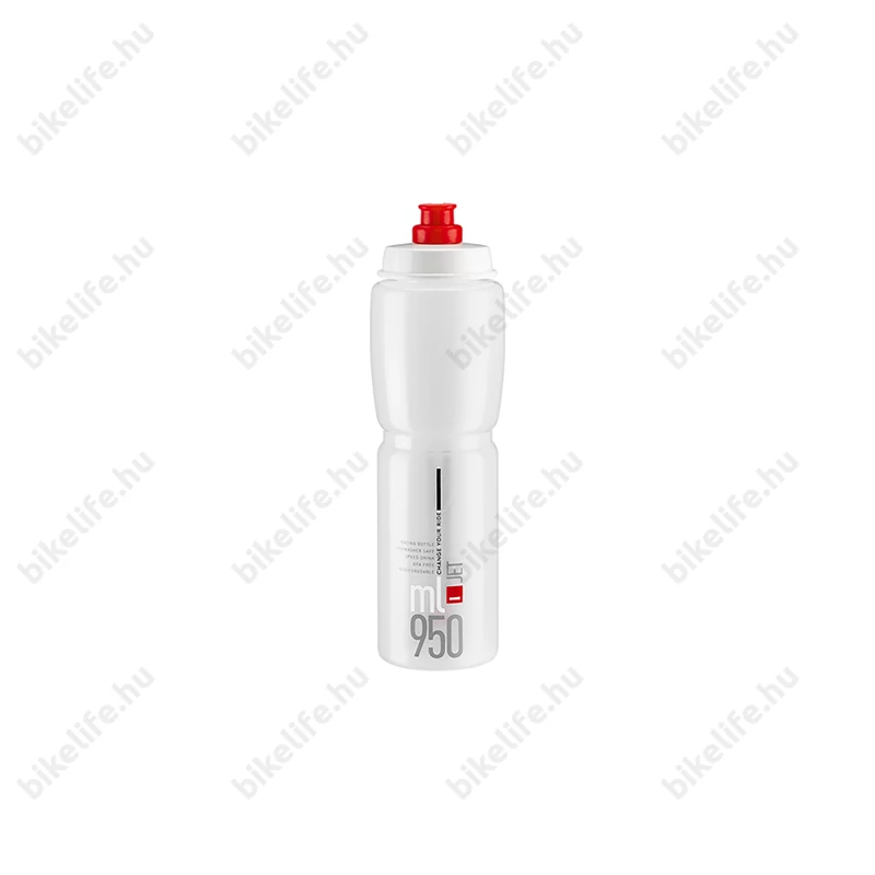 Elite Jet Clear átlátszó biológiailag lebomló kerékpáros sport kulacs 950ml
