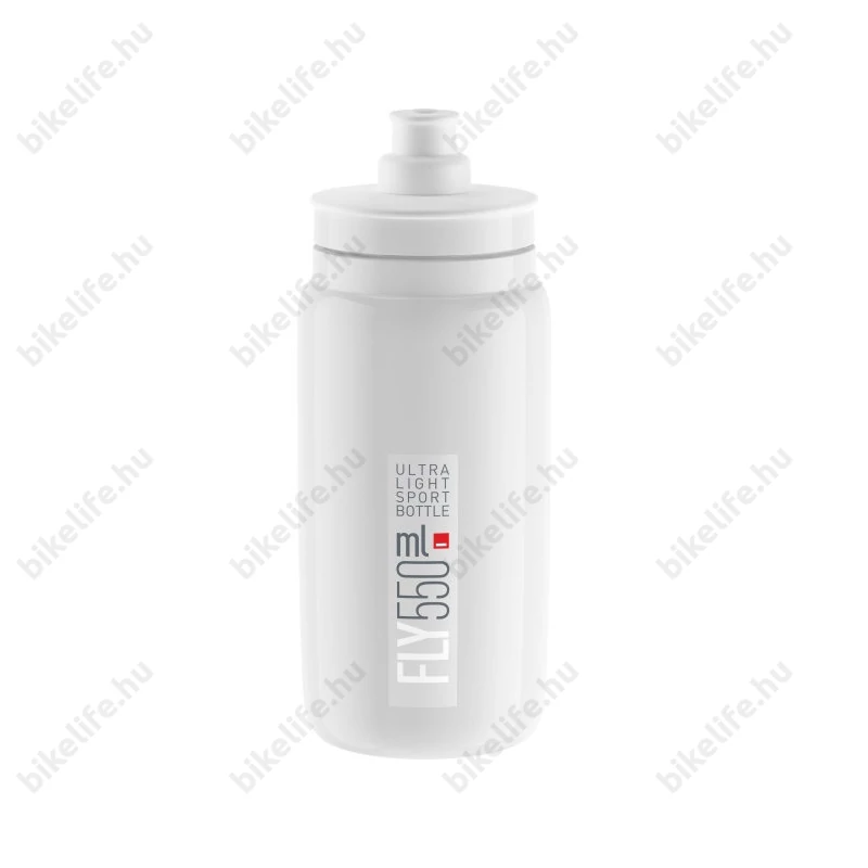 Elite Fly Fluo white/silver extrakönnyű kerékpáros sport kulacs 550ml