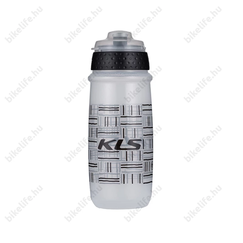 Kellys Atacama 022 kulacs 650ml kupakkal, átlátszó/fekete