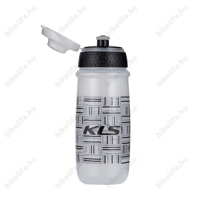 Kellys Atacama 022 kulacs 650ml kupakkal, átlátszó/fekete